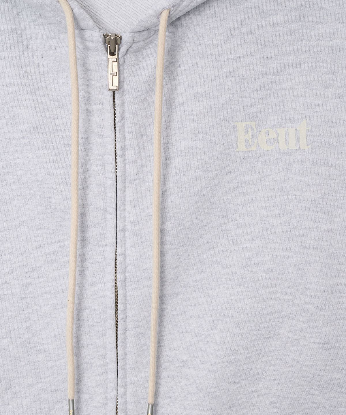 이우트(EEUT) EEUT BASIC WASHED SWEAT ZIP-UP / MELANGE WHITE