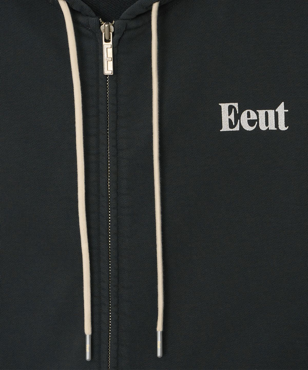 이우트(EEUT) EEUT BASIC WASHED SWEAT ZIP-UP / CHARCOAL