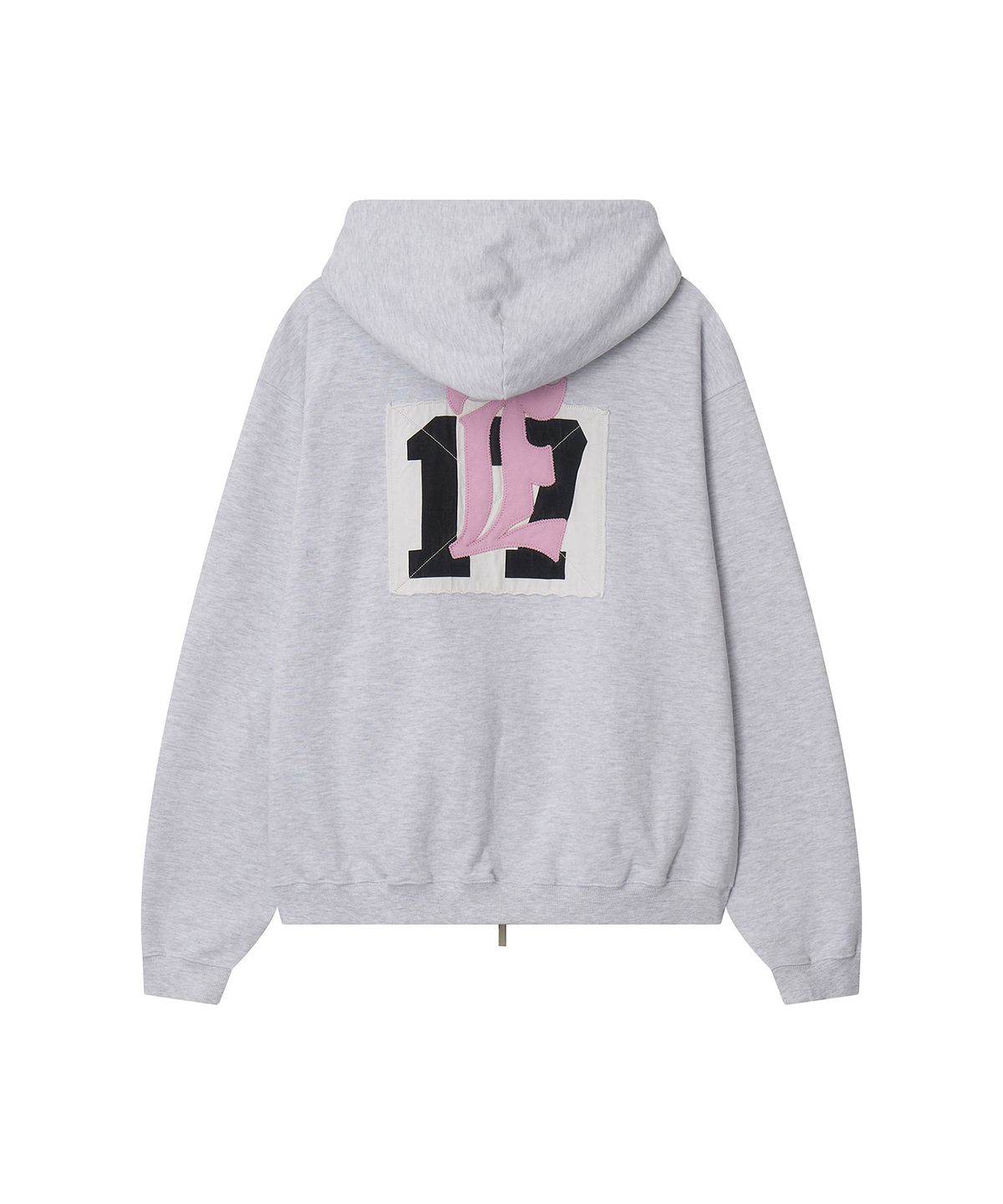 이우트(EEUT) EEUT PATCH SWEAT ZIP-UP / MELANGE WHITE