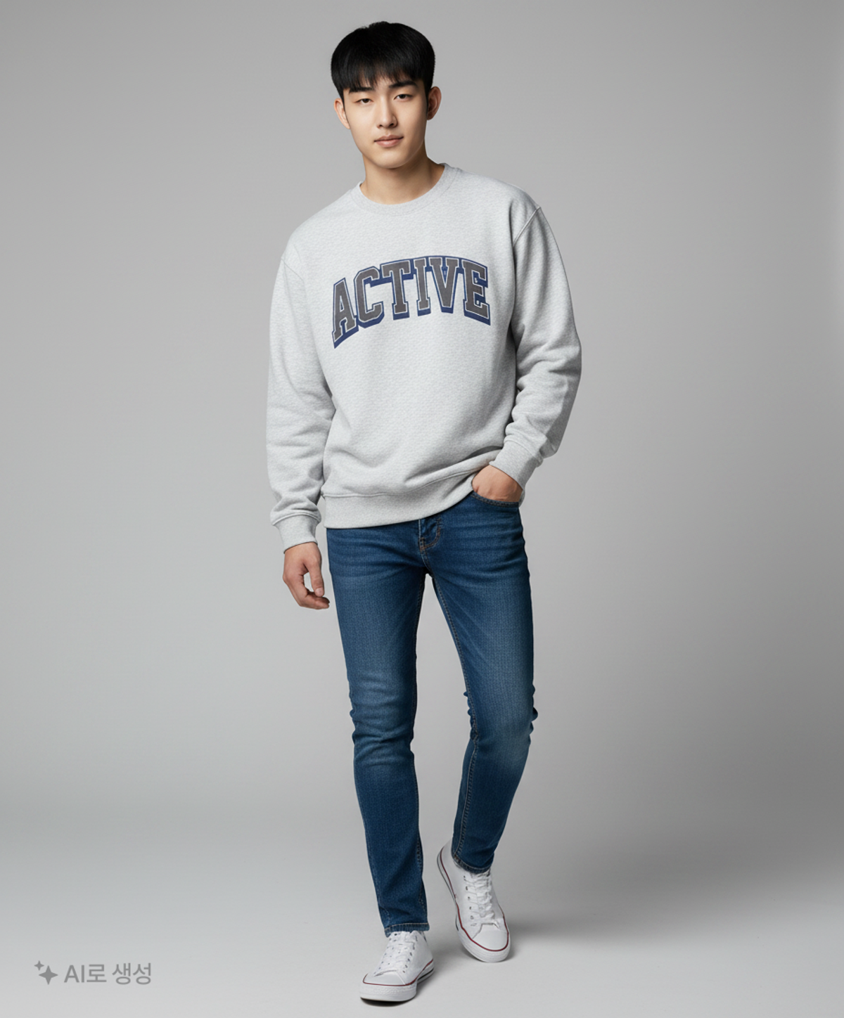 행텐(HANG TEN) 공용 컬리지 빅레터링 맨투맨_051(10460-031-213-12) XL