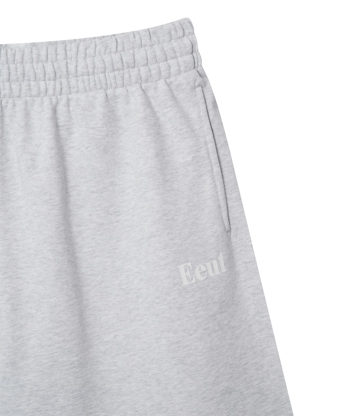 이우트(EEUT) EEUT BASIC WASHED SWEAT SHORTS / MELANGE WHITE