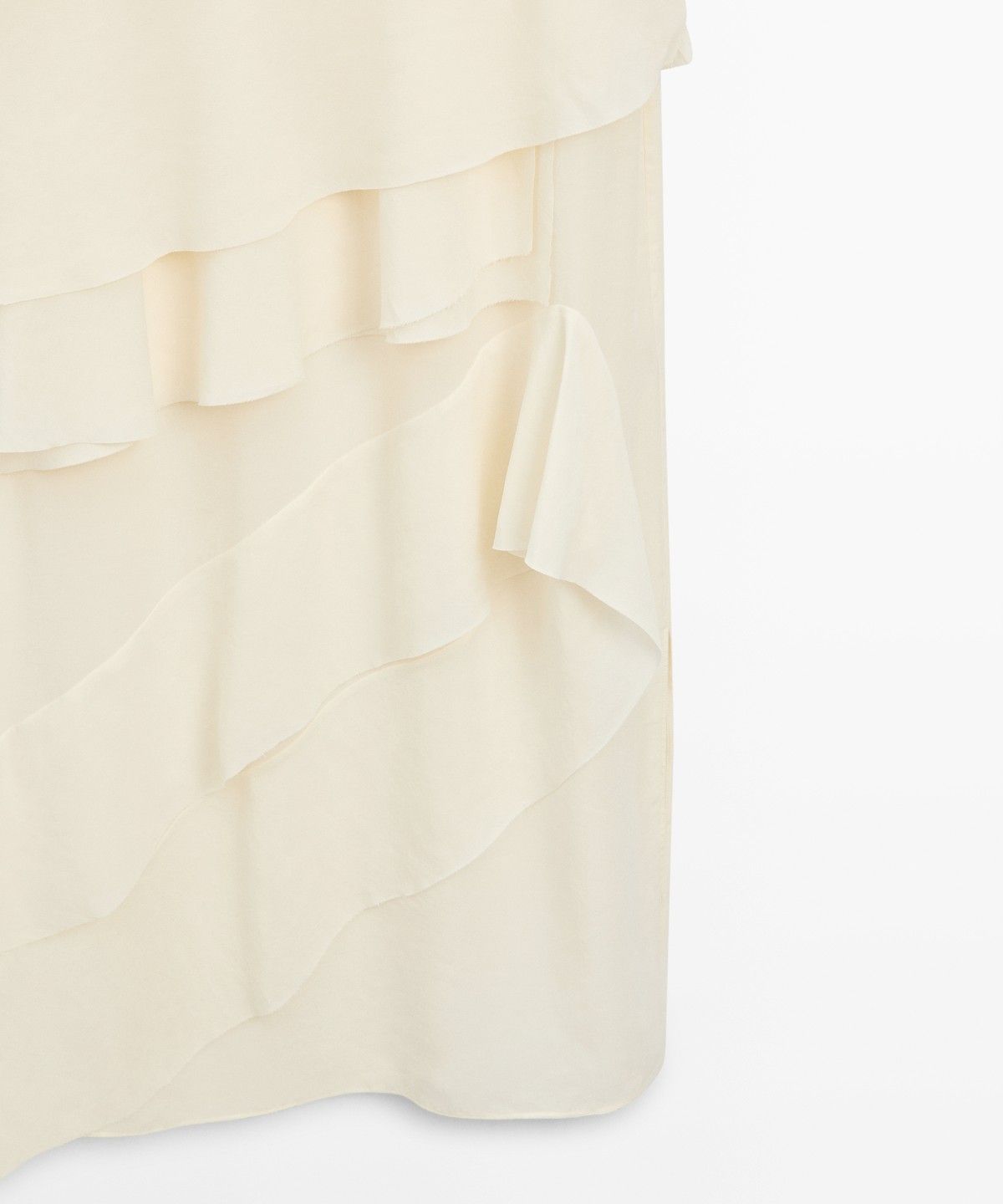 마시모두띠(MASSIMO DUTTI) 프릴 플루이드 미디 원피스