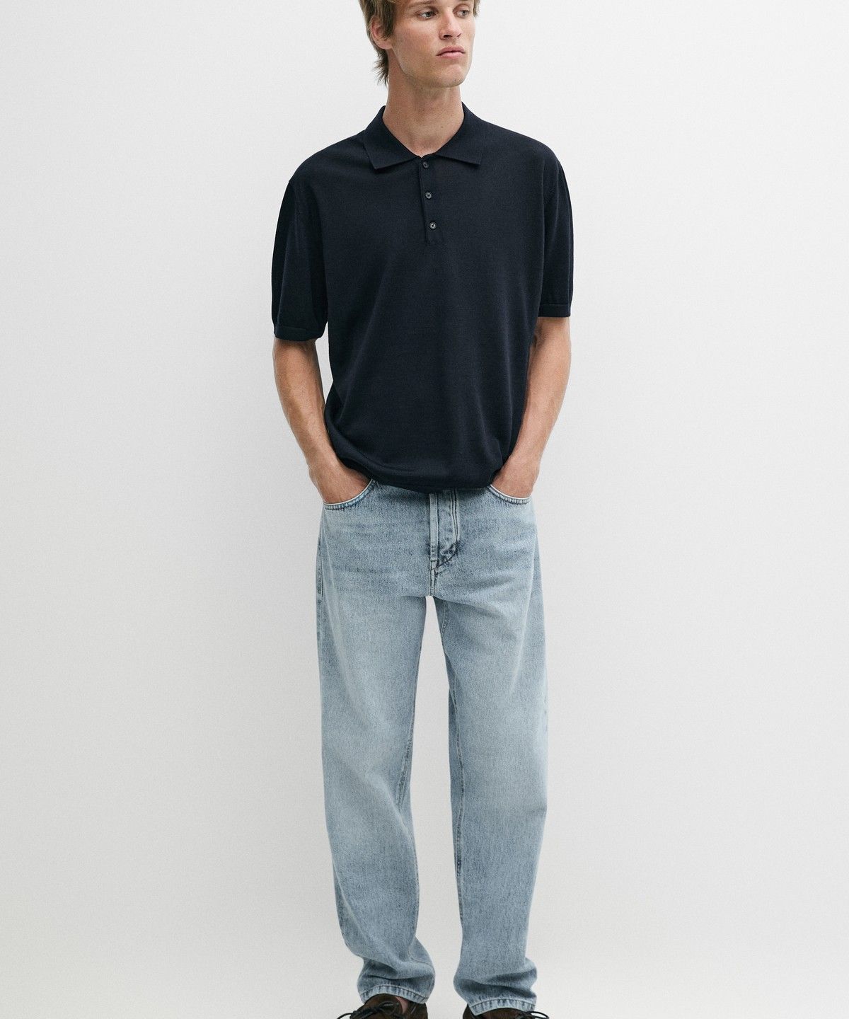 마시모두띠(MASSIMO DUTTI) 울 블렌드 니트 폴로
