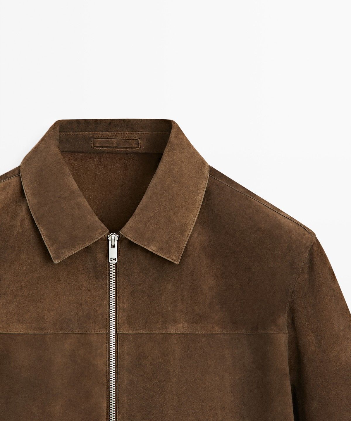마시모두띠(MASSIMO DUTTI) 스웨이드 레더 지퍼 자켓