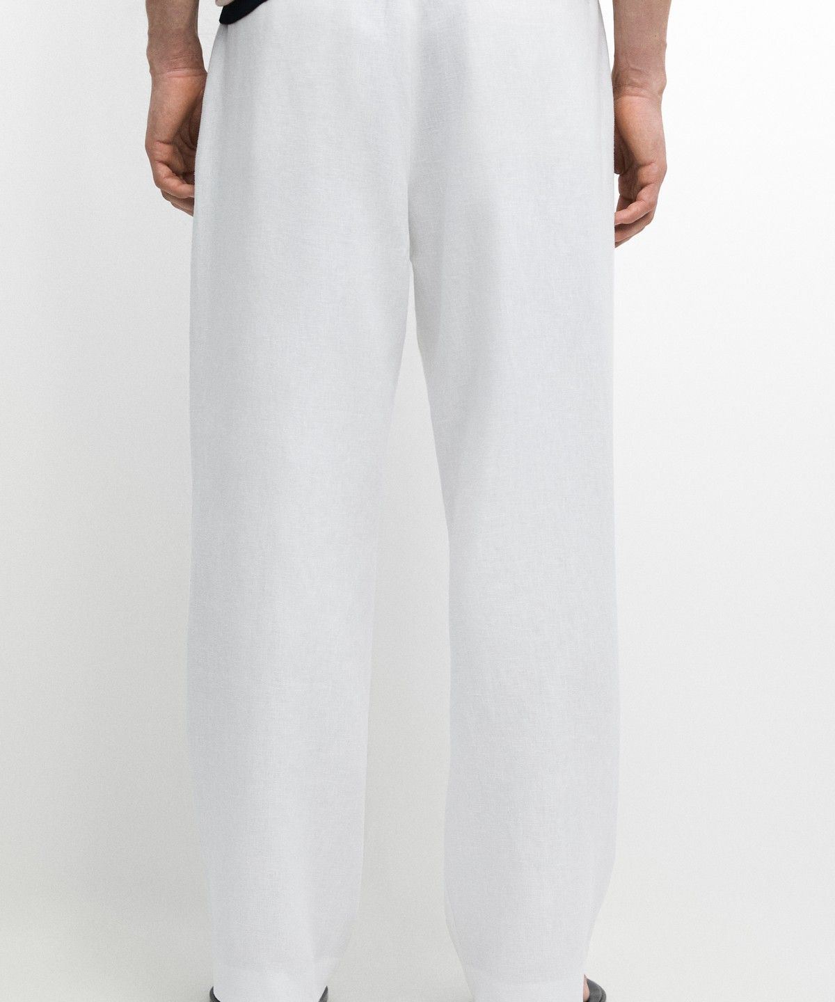 마시모두띠(MASSIMO DUTTI) 100% 린넨 조거핏 팬츠