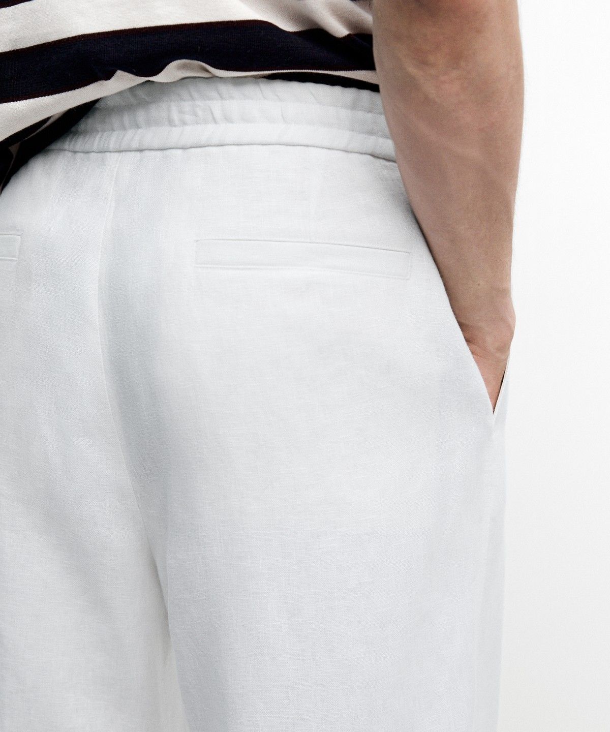 마시모두띠(MASSIMO DUTTI) 100% 린넨 조거핏 팬츠