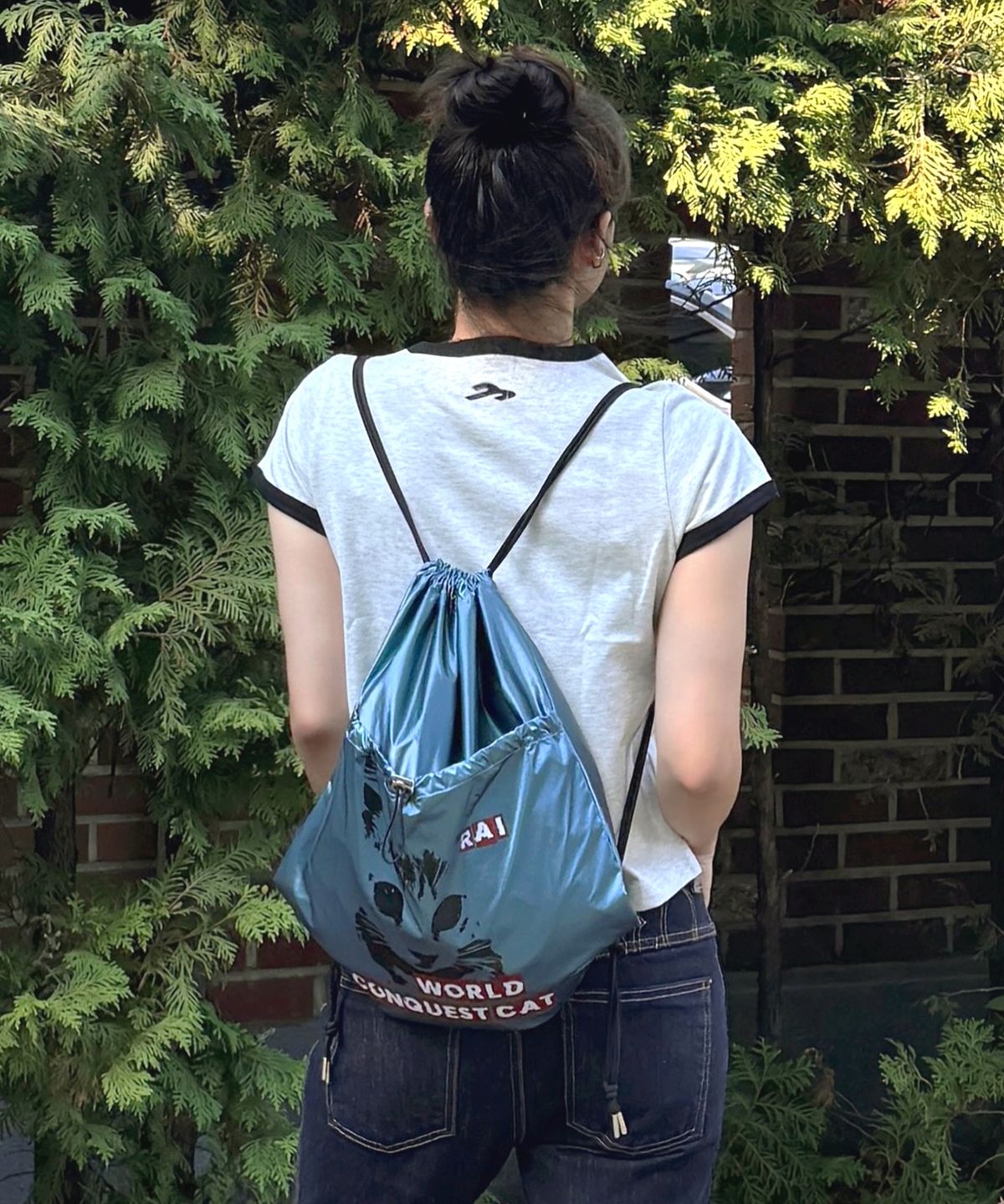 레이몬트(RAIMENT) Rai Cat Gym Sack_TEAL BLUE