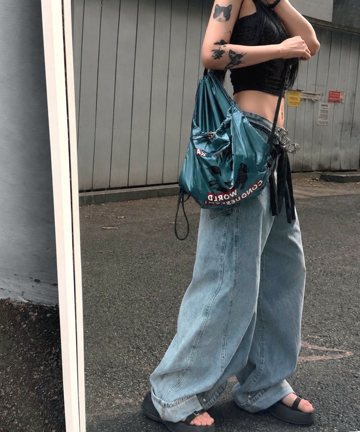 레이몬트(RAIMENT) Rai Cat Gym Sack_TEAL BLUE