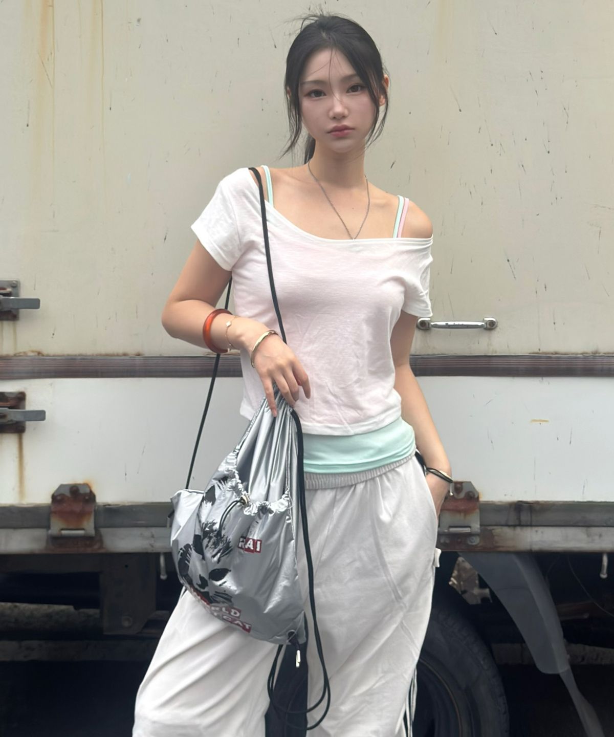 레이몬트(RAIMENT) Rai Cat Gym Sack_SILVER