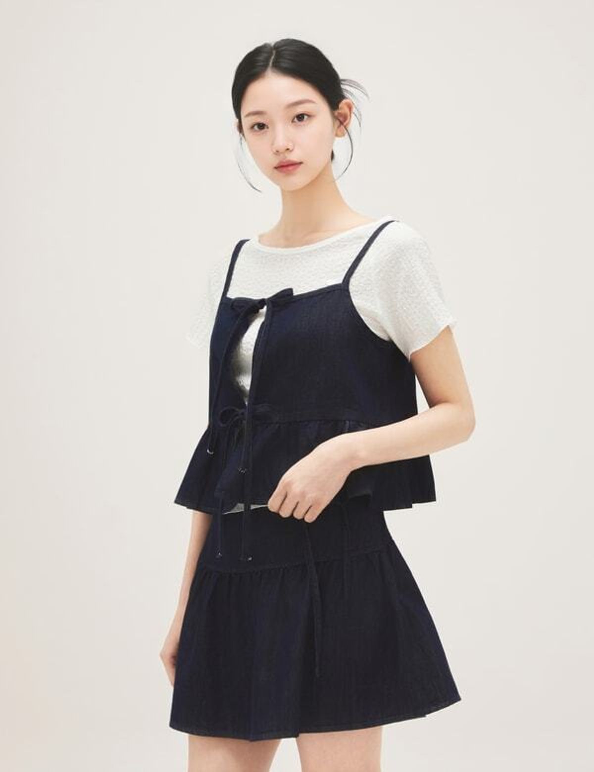 로엠(ROEM) 데님 미니스커트 RMWHG37R15