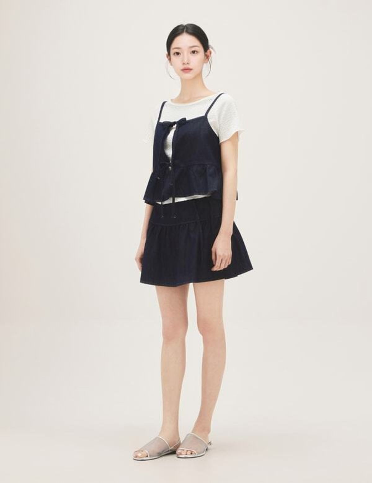 로엠(ROEM) 데님 미니스커트 RMWHG37R15