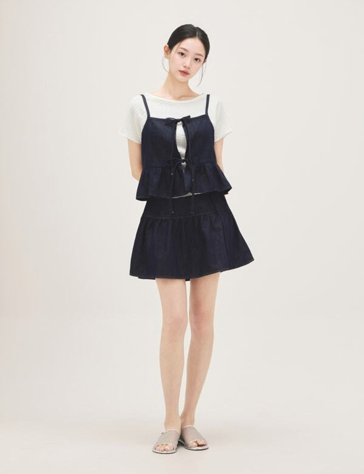 로엠(ROEM) 데님 미니스커트 RMWHG37R15