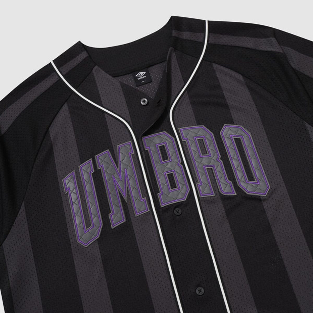 엄브로(UMBRO) 챈트 메쉬 베이스볼 반팔 저지 블랙 UR321CFT73