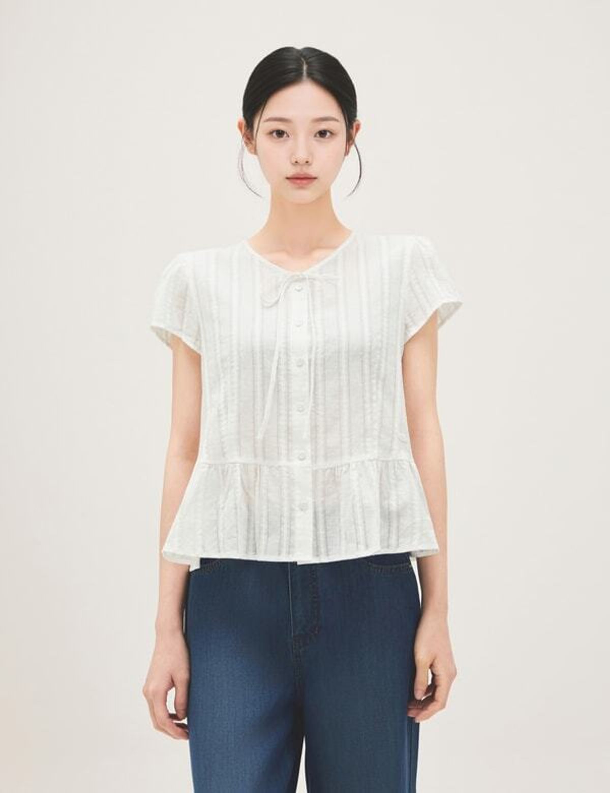 로엠(ROEM) 쿨 경랑 와이드 데님 팬츠 RMTJG37R15