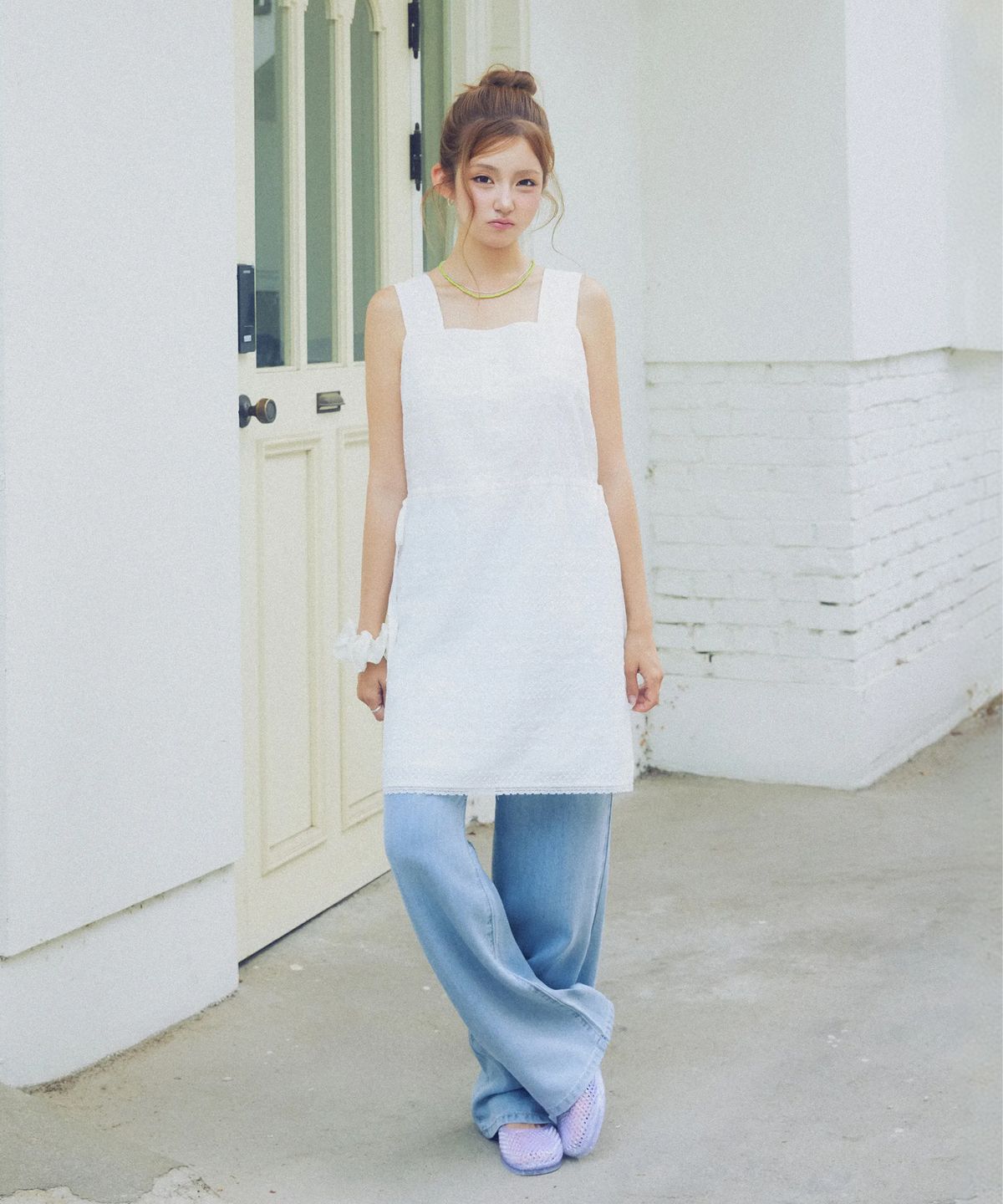 로엠(ROEM) 쿨 경랑 와이드 데님 팬츠 RMTJG37R15