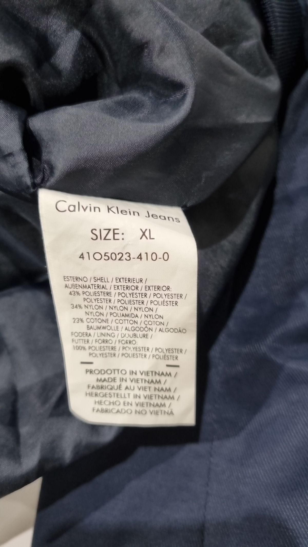 캘빈클라인 진(CALVIN KLEIN JEANS) 항공 점퍼/블루종/MA-1 XL
