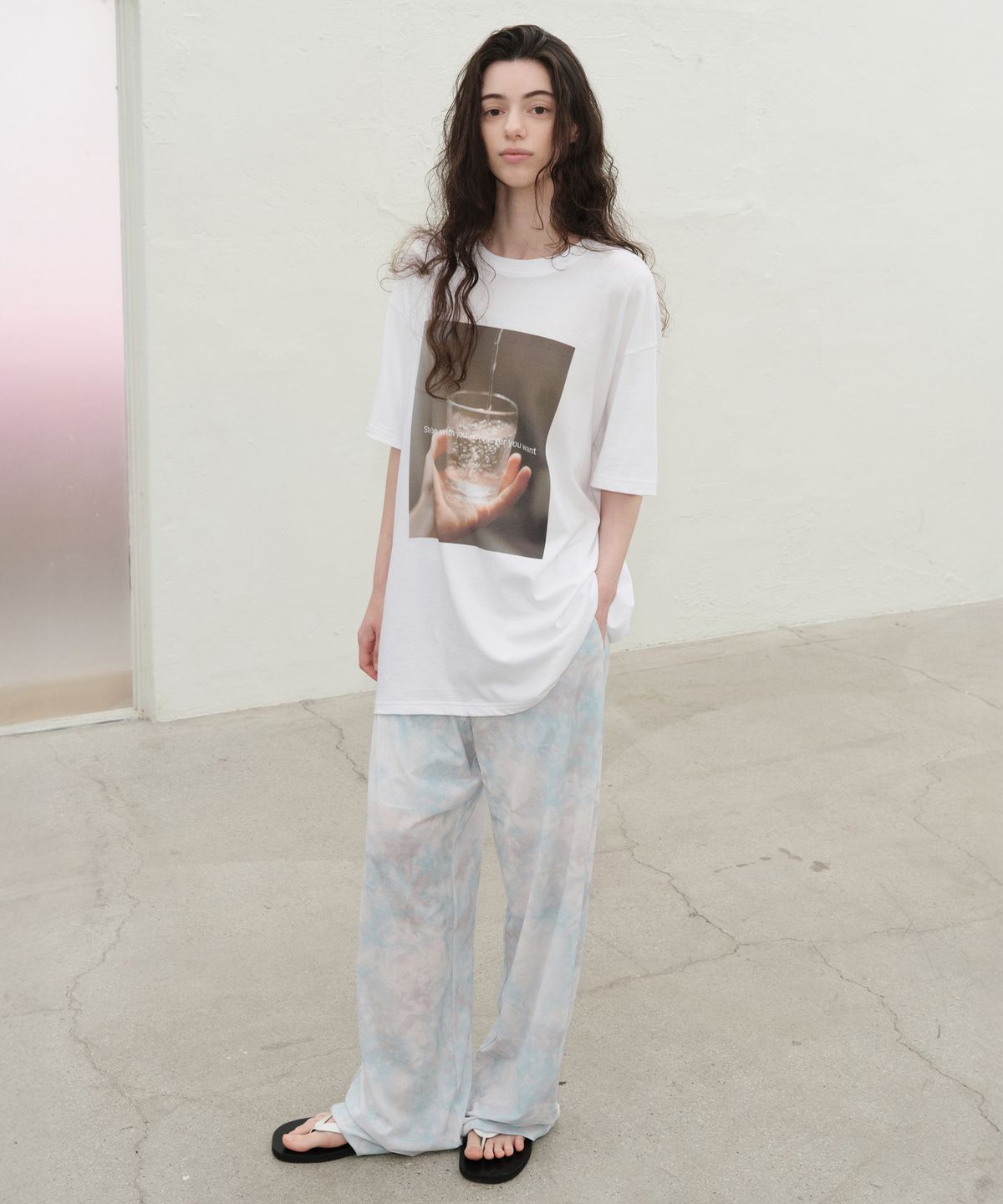 르바(LEVAR) Watercolor Lounge Pants - Marble Ocean