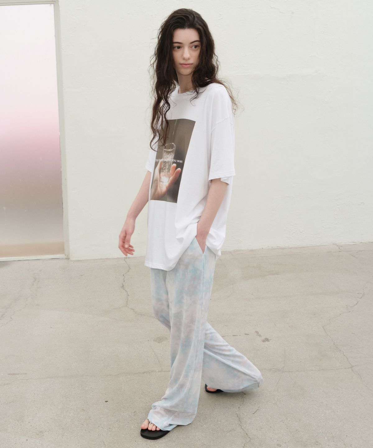 르바(LEVAR) Watercolor Lounge Pants - Marble Ocean