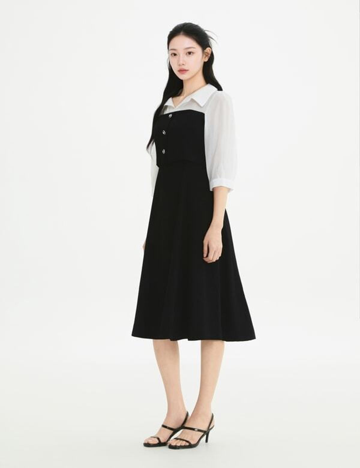 로엠(ROEM) 우븐매칭 2in1 롱 원피스 RMOWG38S12
