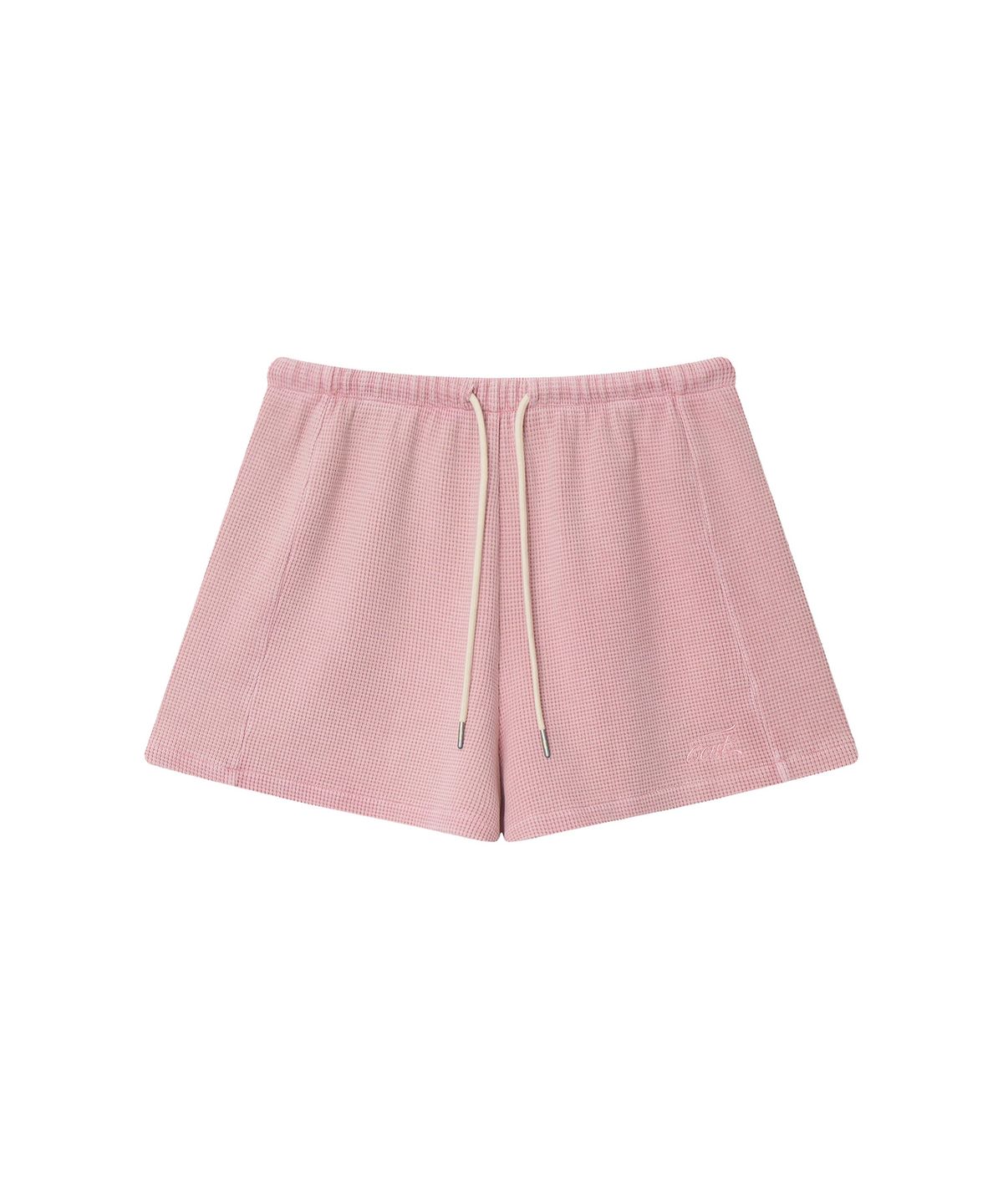 이우트(EEUT) PIGMENT WAFFLE SHORTS / LIGHT PINK