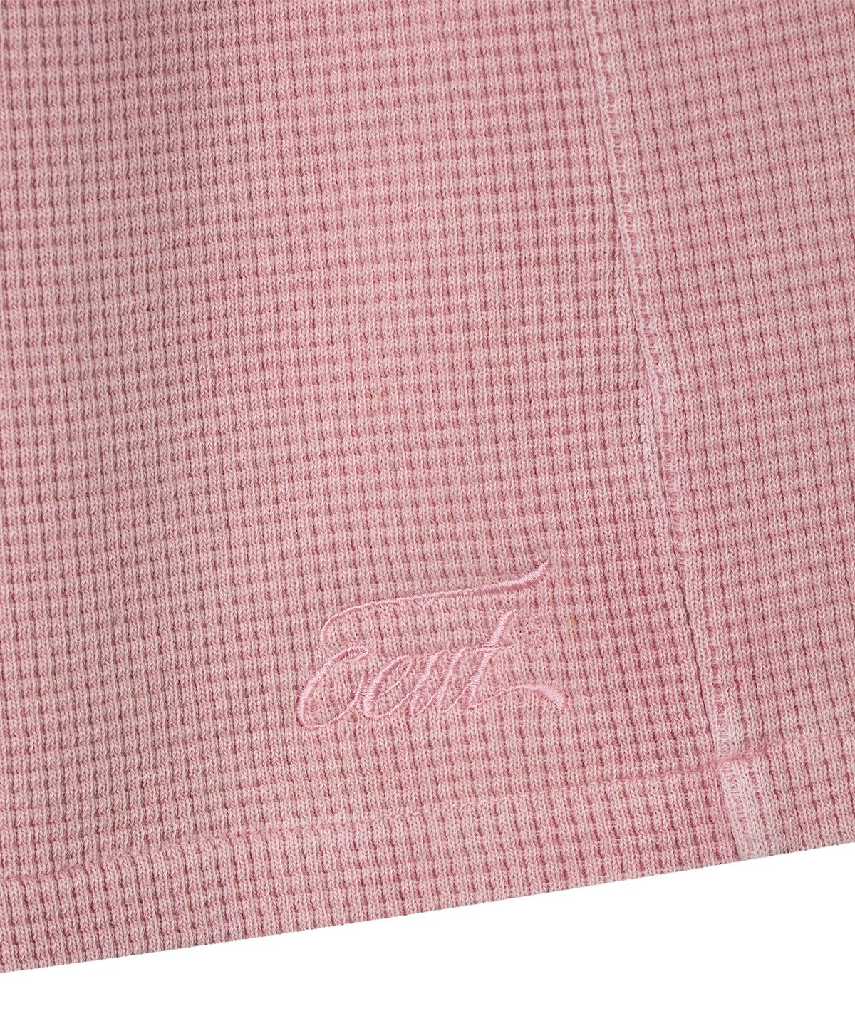 이우트(EEUT) PIGMENT WAFFLE SHORTS / LIGHT PINK