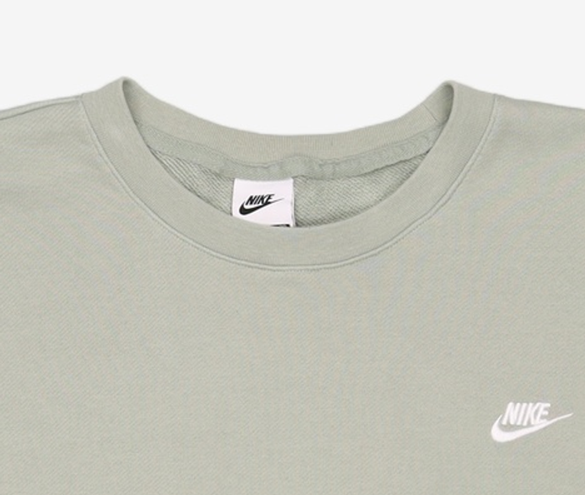 나이키(NIKE) 클럽 플리스 오버사이즈 프렌치 테리 크루 M - 제이드 호라이즌:화이트 / HJ1820-370 XL