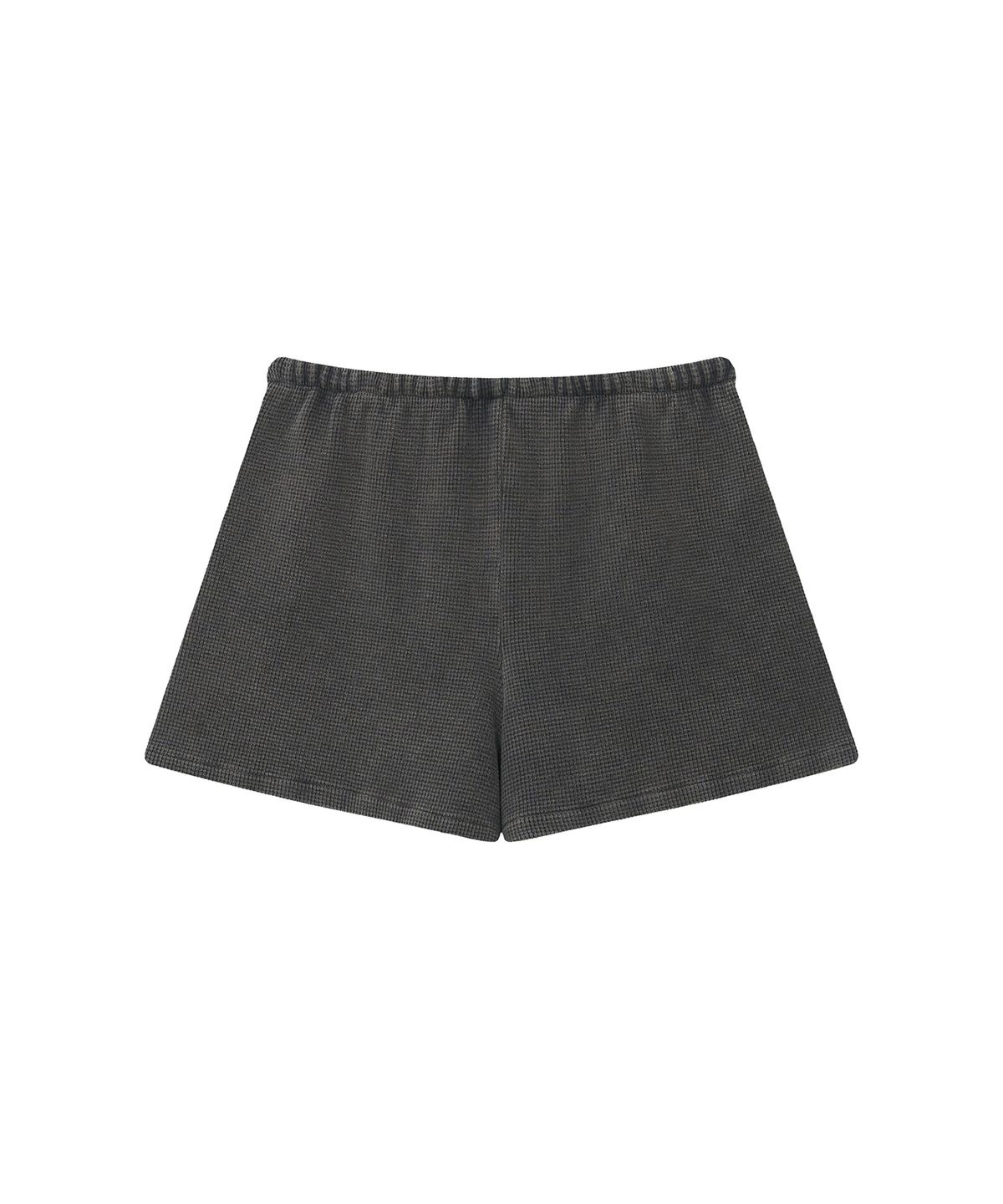 이우트(EEUT) PIGMENT WAFFLE SHORTS / CHARCOAL
