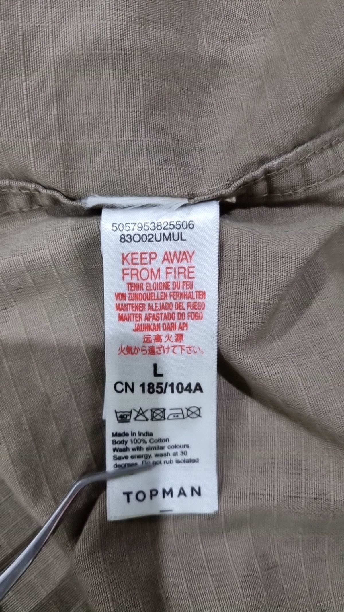 탑맨(TOPMAN) 사파리/헌팅 재킷 L