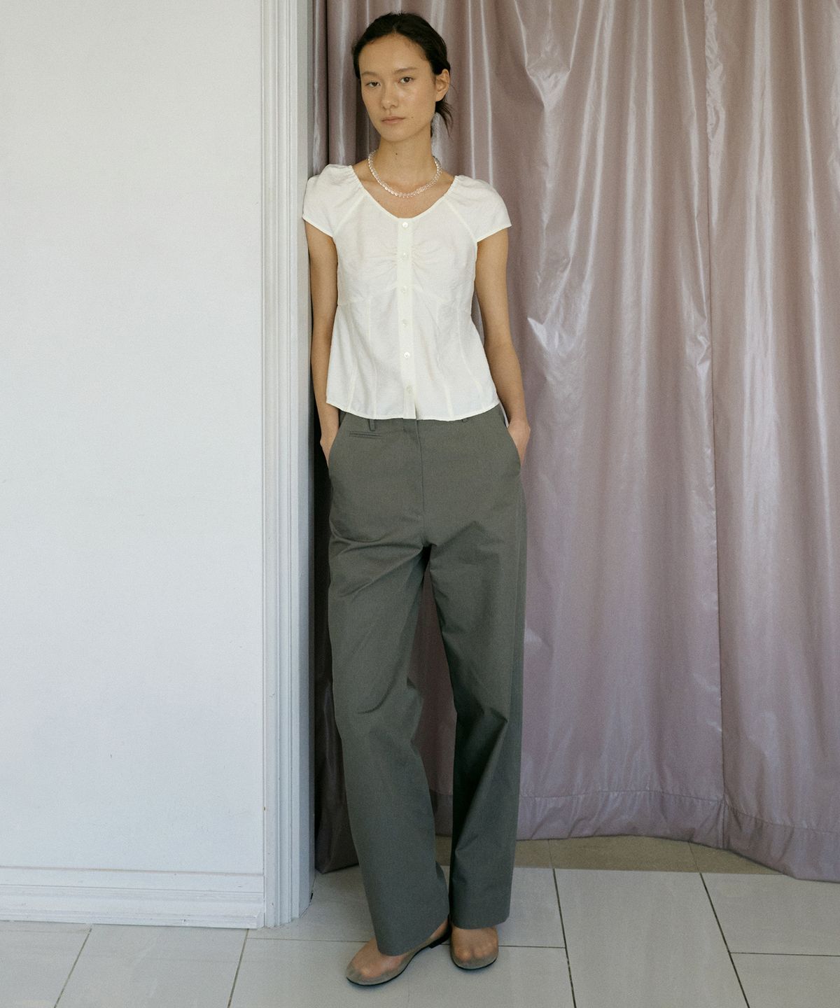 오떼뜨(OCTETTE) COTTON DYEING WORK PANTS_2COLOR