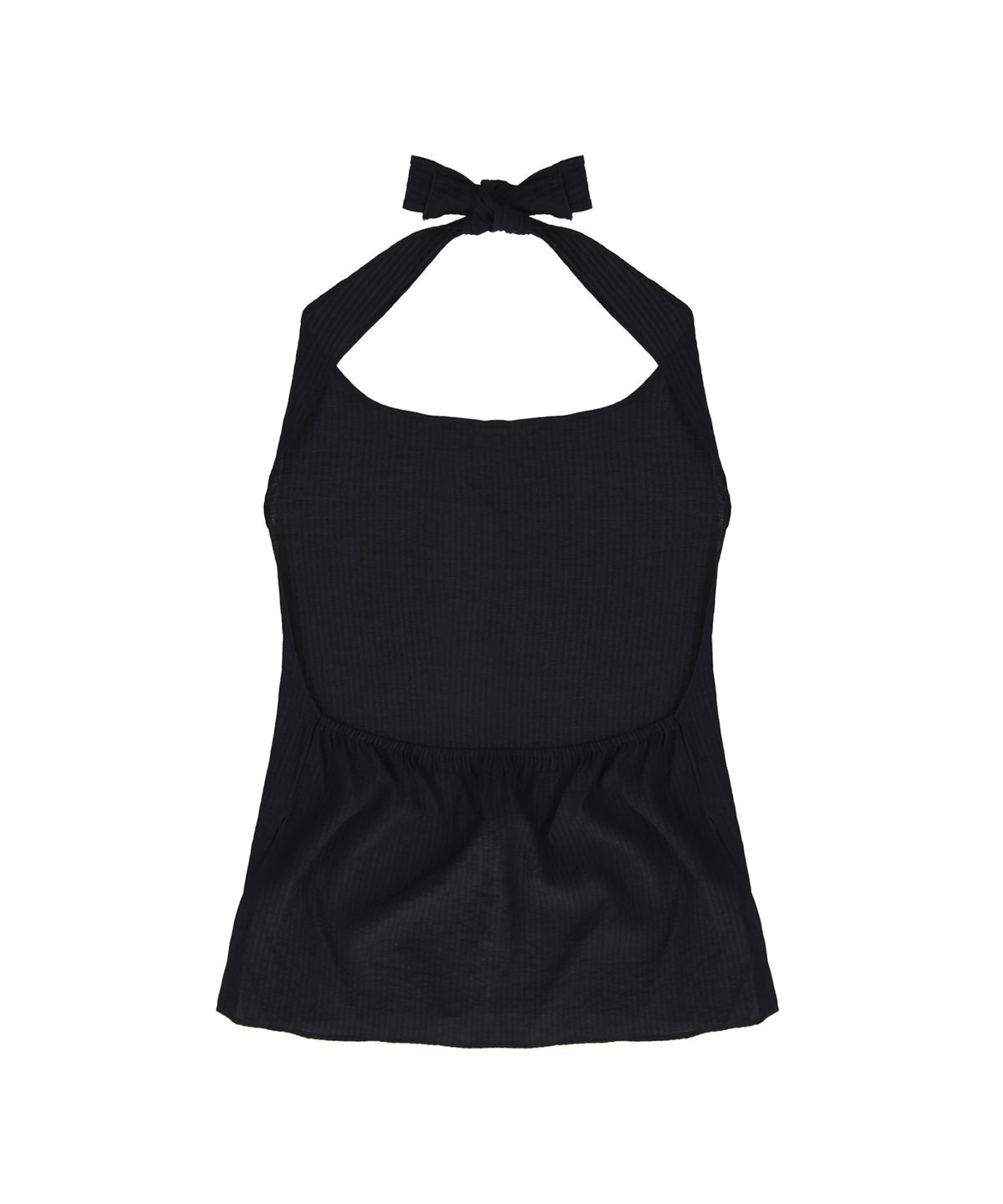 닉앤니콜(NICK&NICOLE) BACK TIE HALTER TOP_BLACK