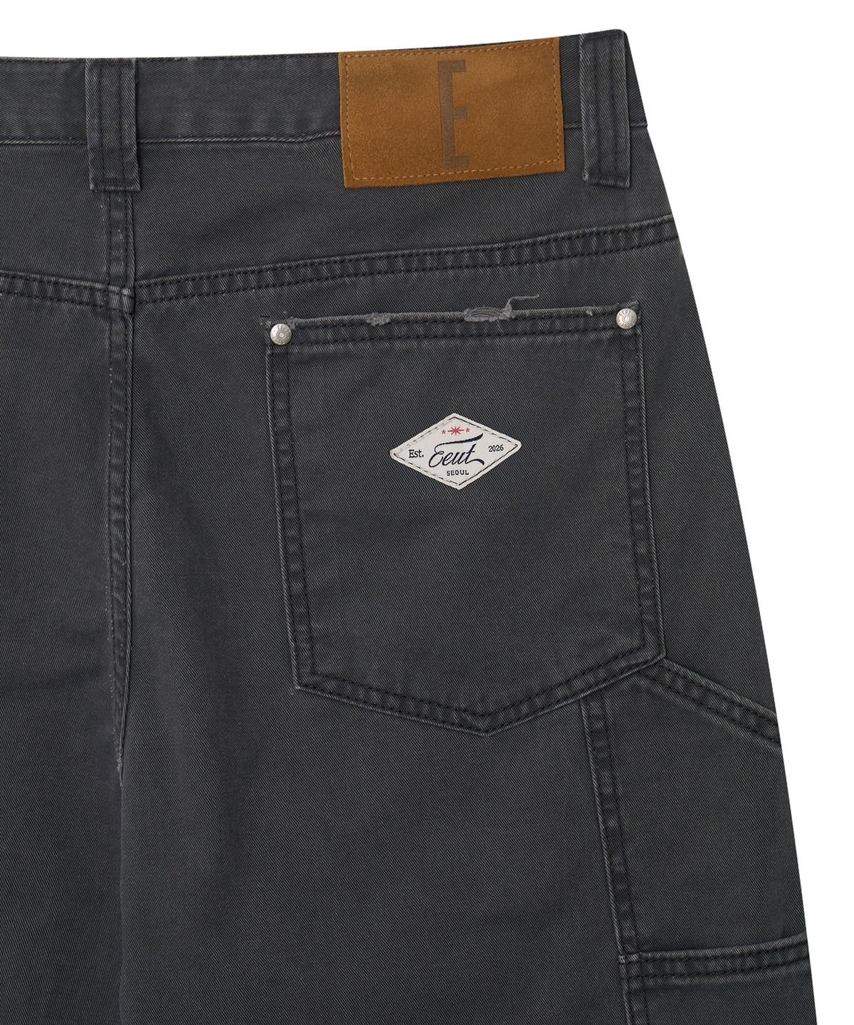 이우트(EEUT) COLOUR CARPENTER PANTS / CHARCOAL