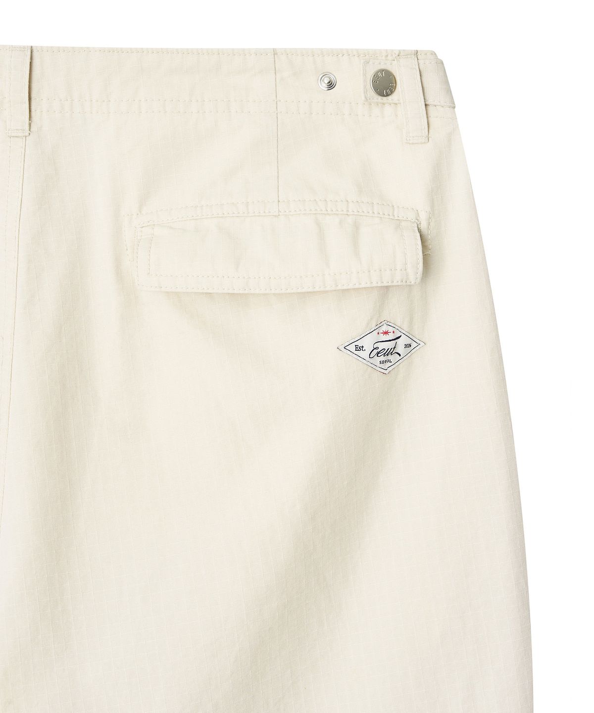 이우트(EEUT) RIPSTOP KNEE CUT WORK PANTS / IVORY