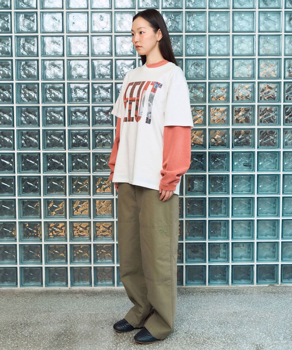 이우트(EEUT) RIPSTOP KNEE CUT WORK PANTS / KHAKI