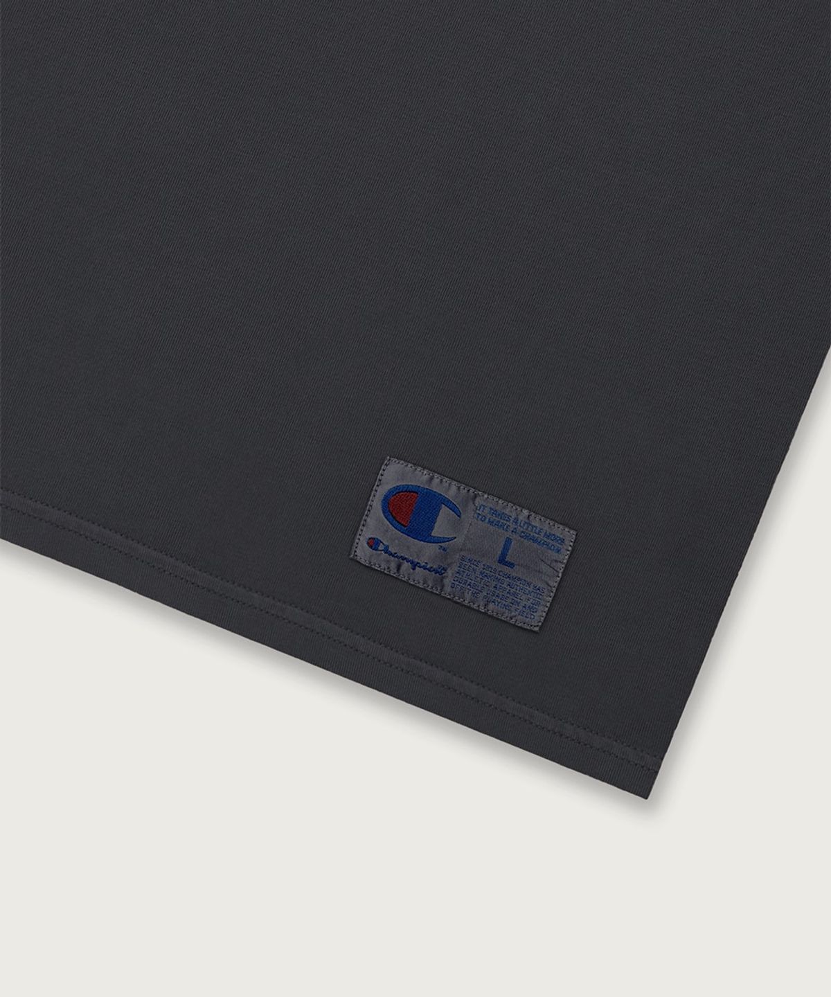 챔피온(CHAMPION) 조그택 다잉 반팔 티셔츠 Charcoal