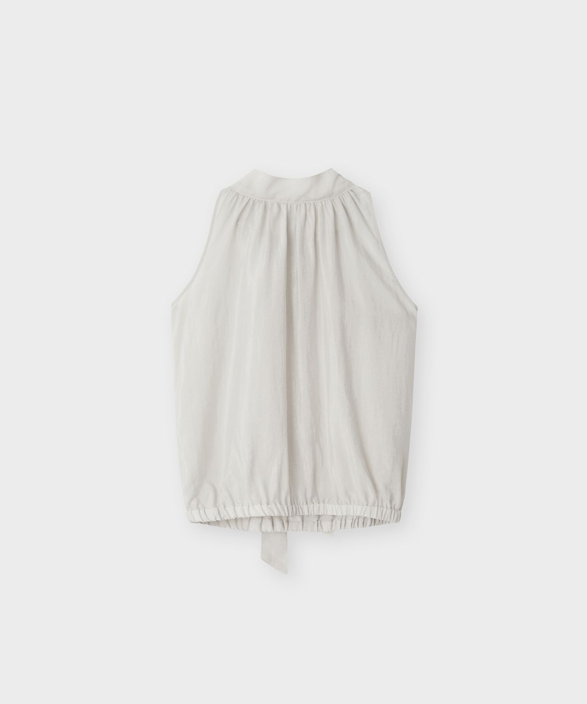 더 릴(THE LILLE) Glow Halter Neck Blouse_Light Gray