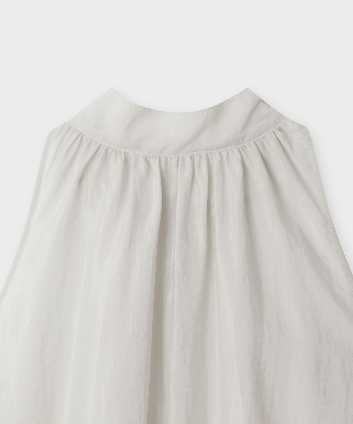 더 릴(THE LILLE) Glow Halter Neck Blouse_Light Gray