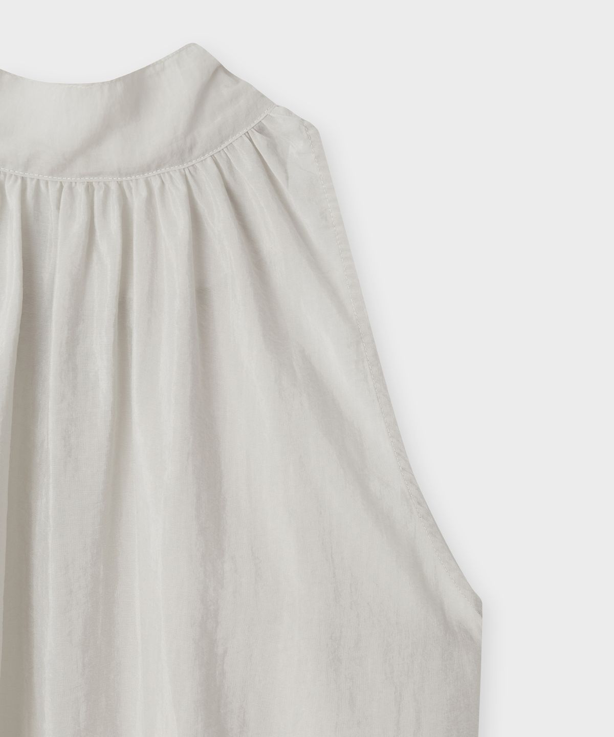 더 릴(THE LILLE) Glow Halter Neck Blouse_Light Gray