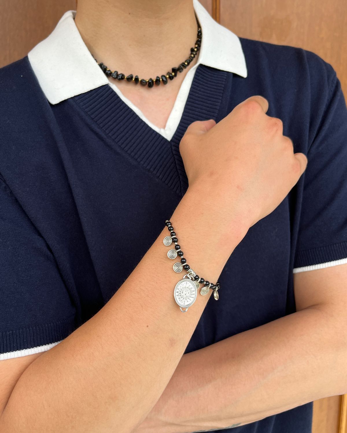 헬리오스(HELIOS) ETHNIC BRACELET #4 [BLACK]
