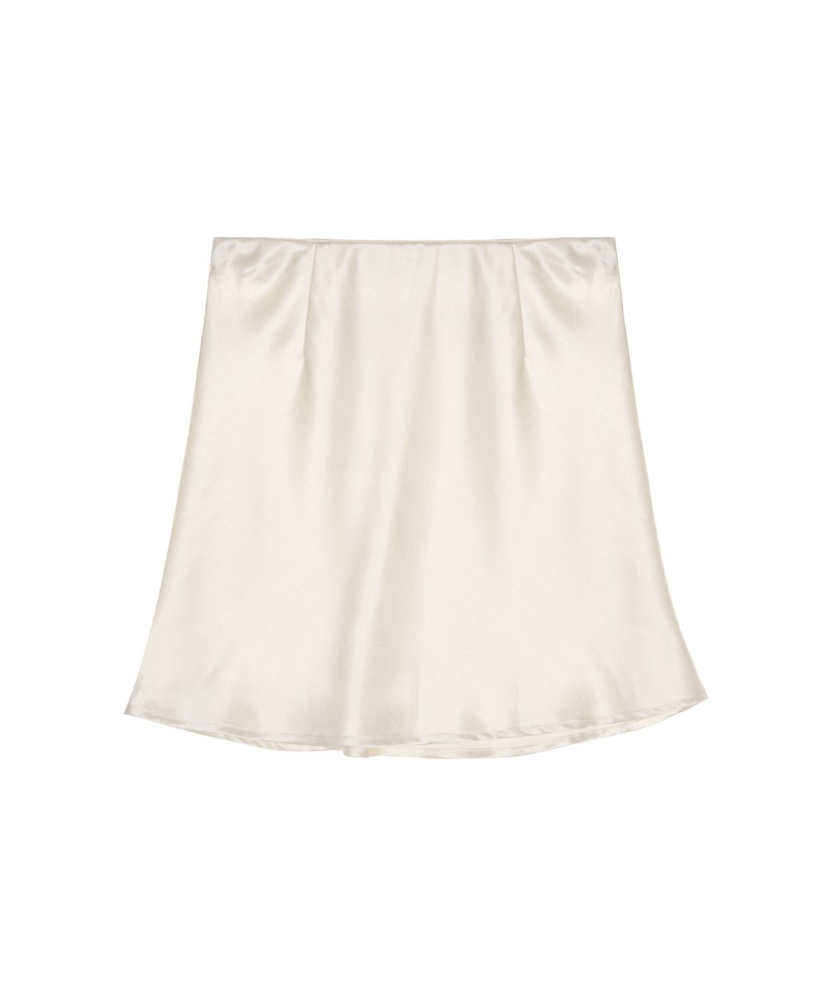 닉앤니콜(NICK&NICOLE) SATIN FLARE MIDI SKIRT_IVORY