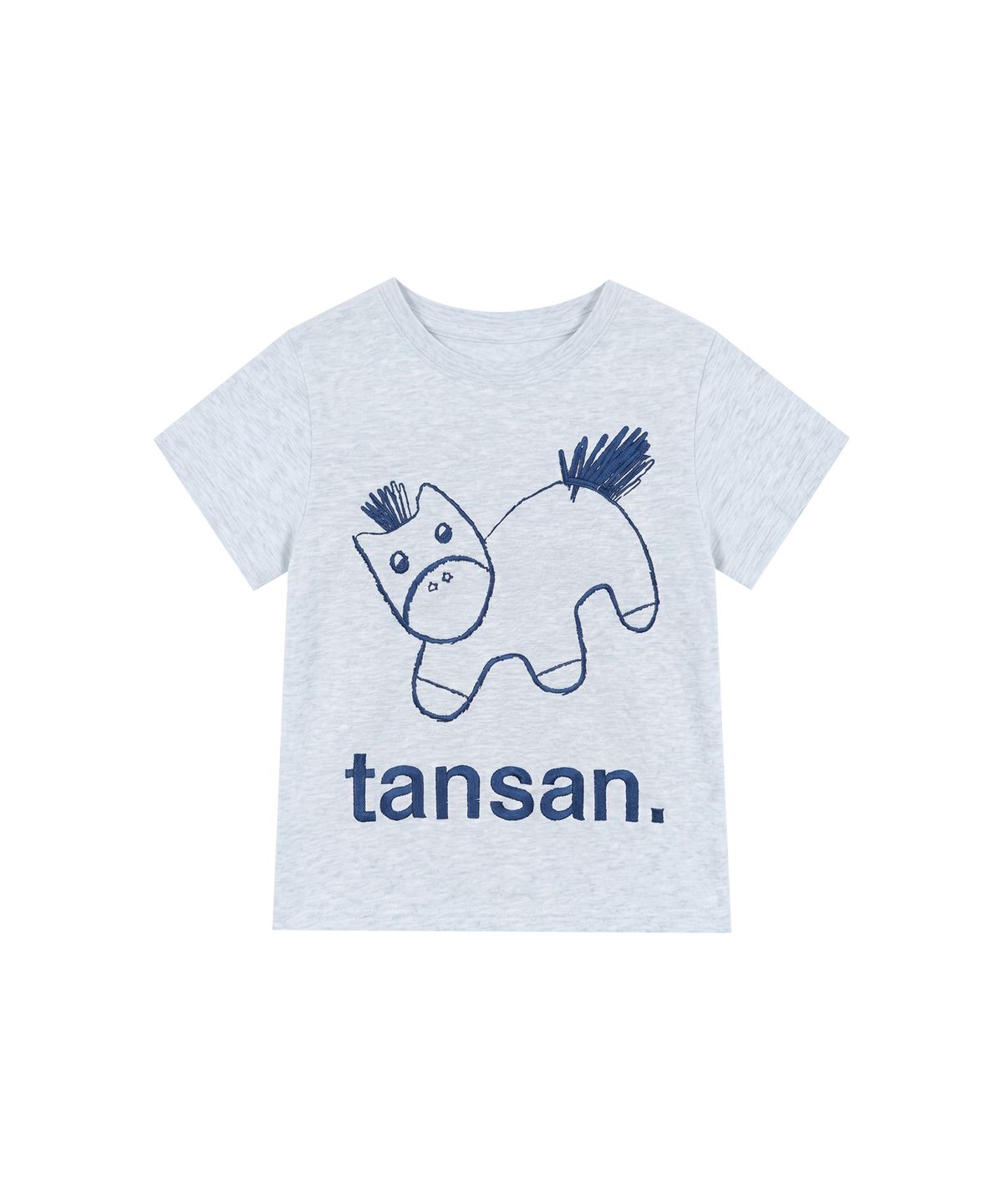 탄산마그네슘(TANSANMAGNESIUM) 포니 자수 티셔츠 (스카이블루)