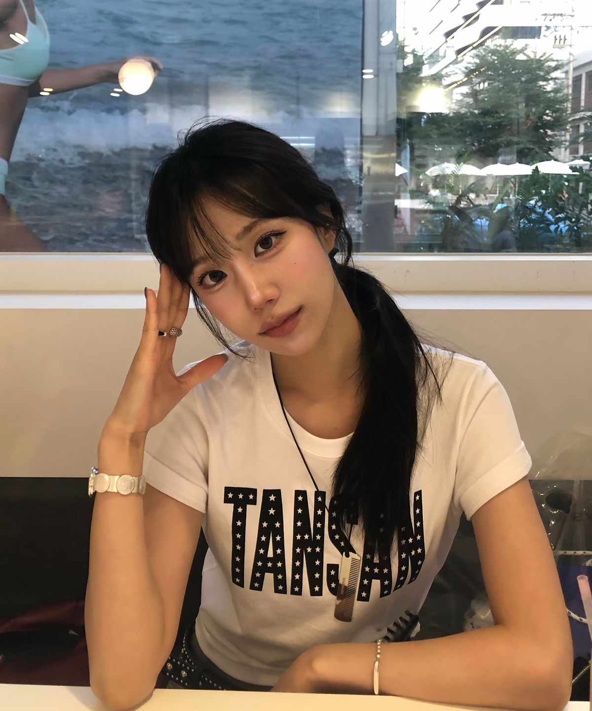 탄산마그네슘(TANSANMAGNESIUM) 탄산 스타 로고 티셔츠 (화이트)