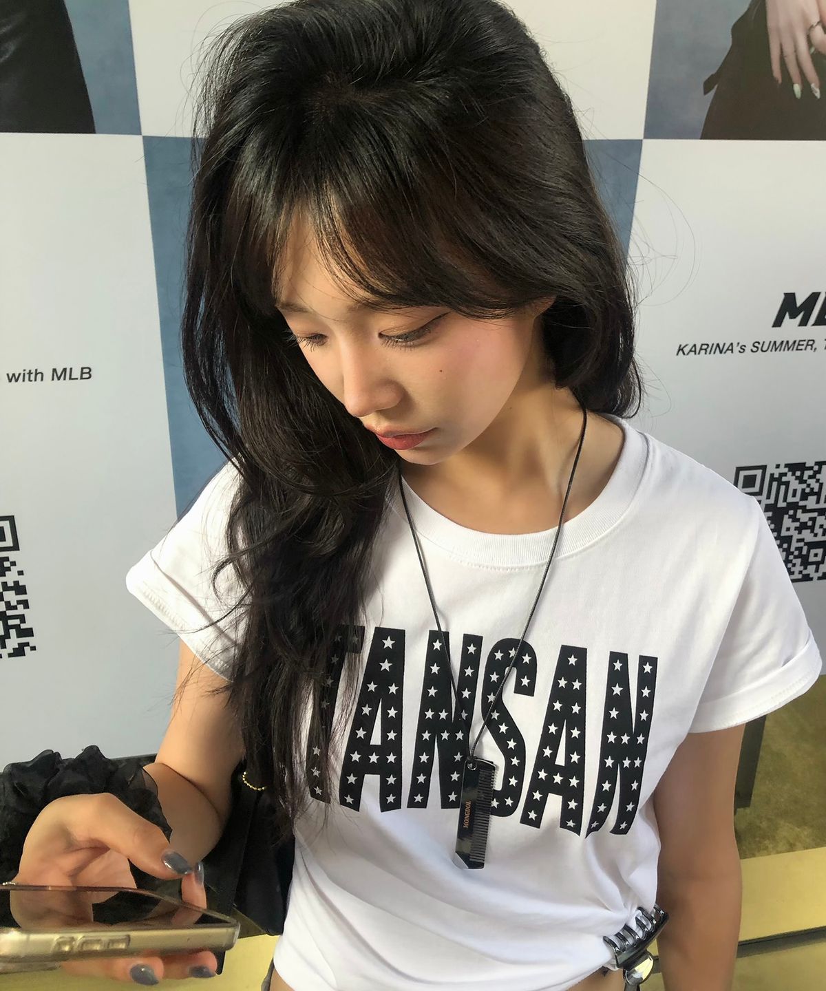 탄산마그네슘(TANSANMAGNESIUM) 탄산 스타 로고 티셔츠 (화이트)