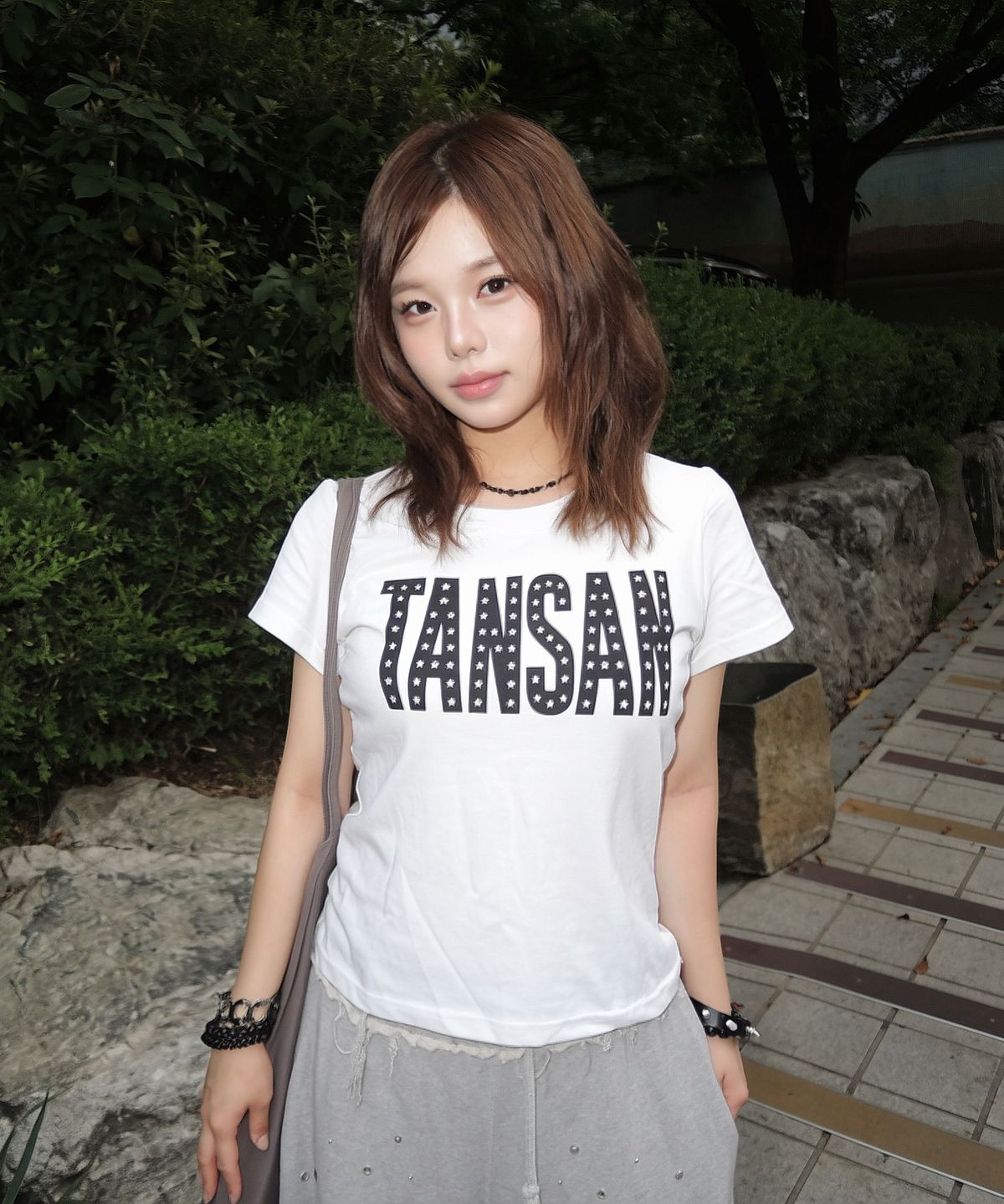 탄산마그네슘(TANSANMAGNESIUM) 탄산 스타 로고 티셔츠 (화이트)