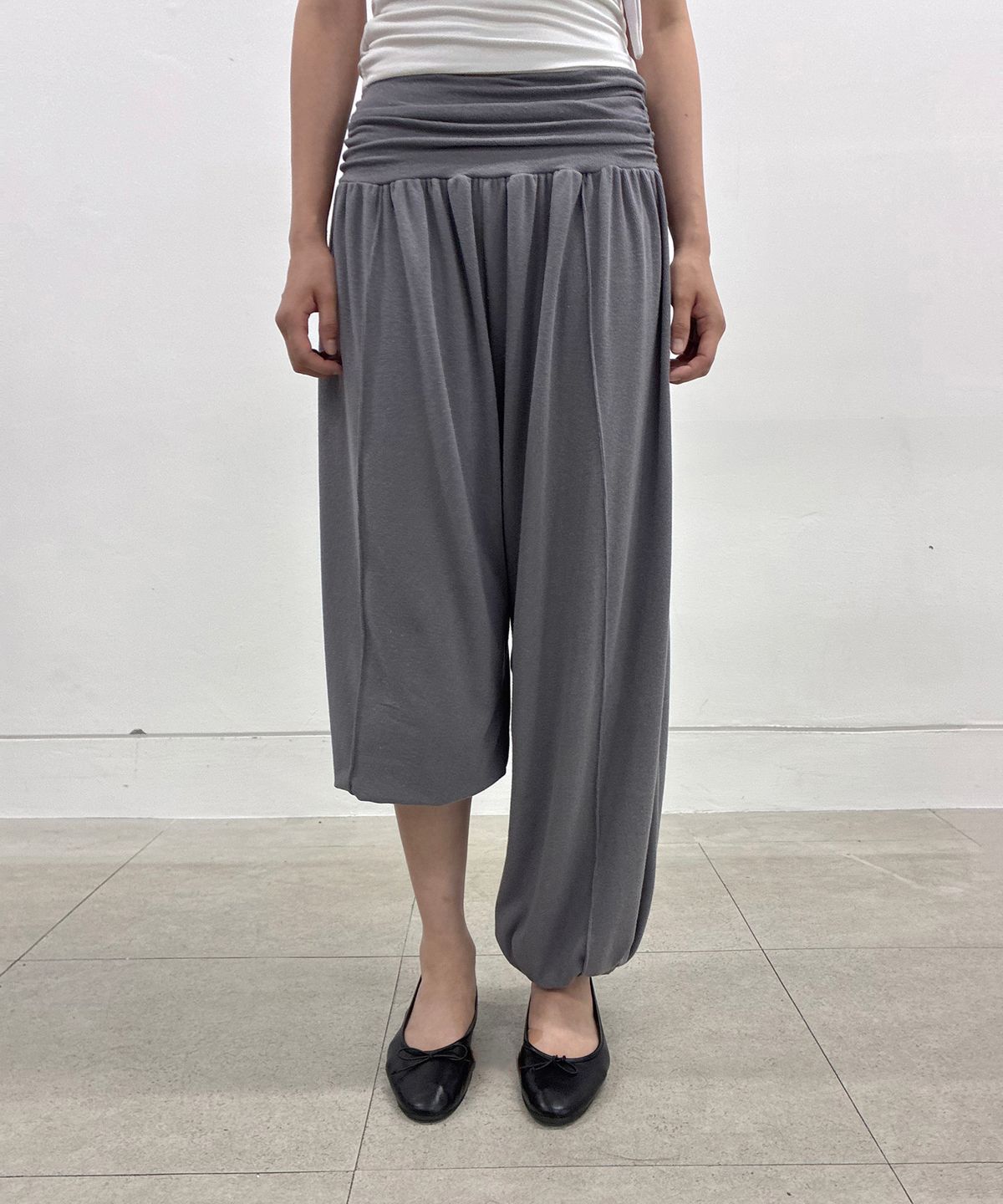 플레어업(FLAREUP) Wide Capri Pants (FL-270_Dark Gray)