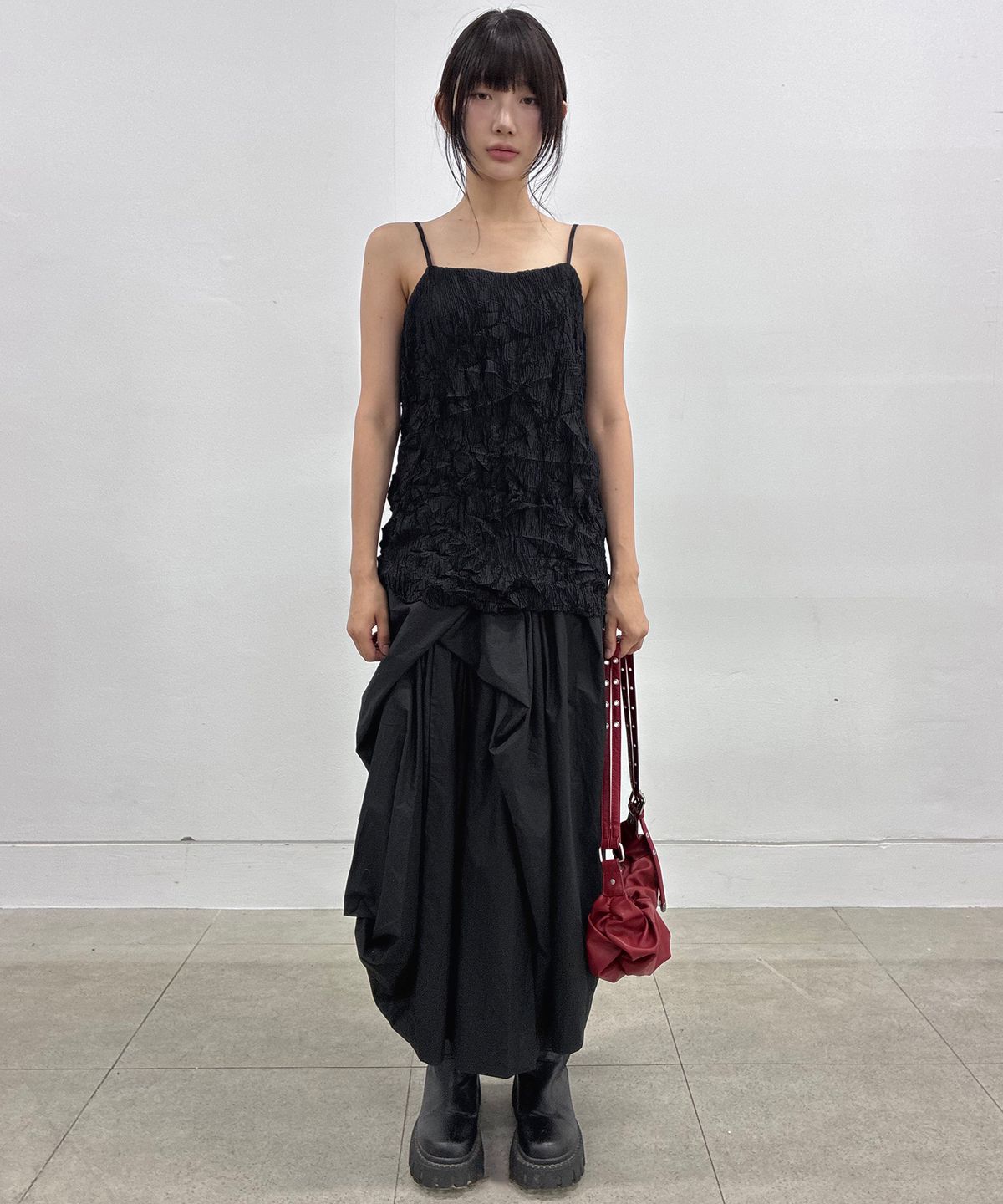 플레어업(FLAREUP) Organic Wrinkle Sleeveless (FL-179_Black)