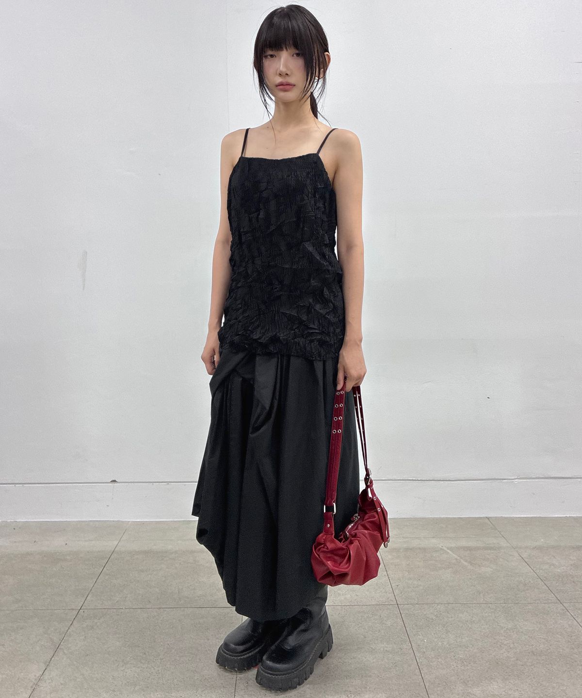 플레어업(FLAREUP) Organic Wrinkle Sleeveless (FL-179_Black)