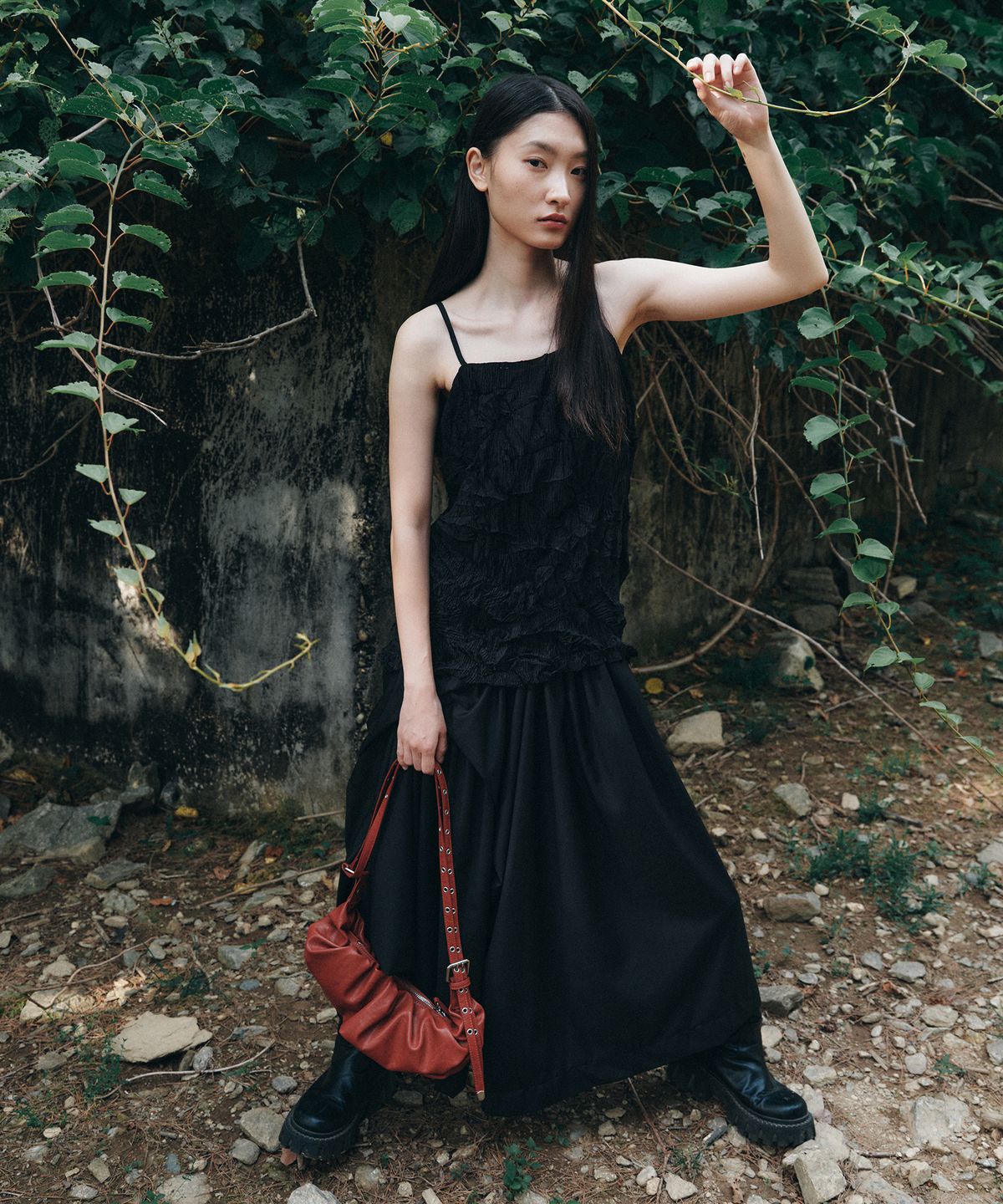 플레어업(FLAREUP) Organic Wrinkle Sleeveless (FL-179_Black)