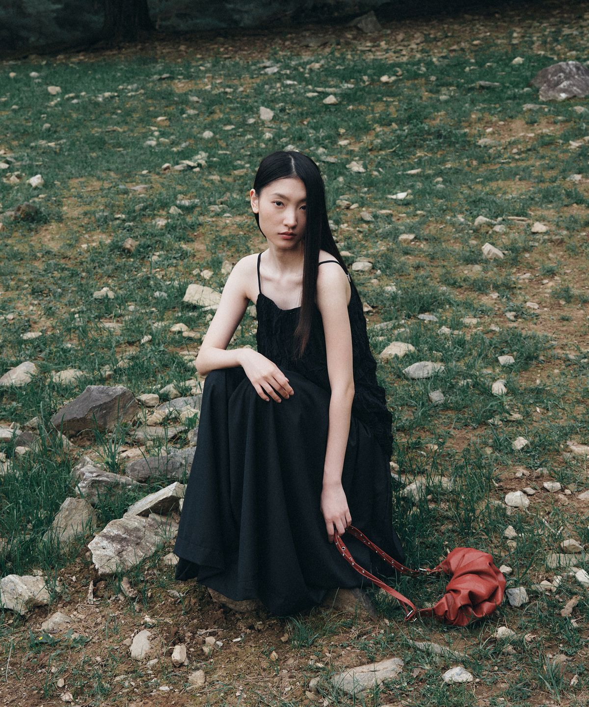 플레어업(FLAREUP) Draped Leather Bag (FL-745_Red)