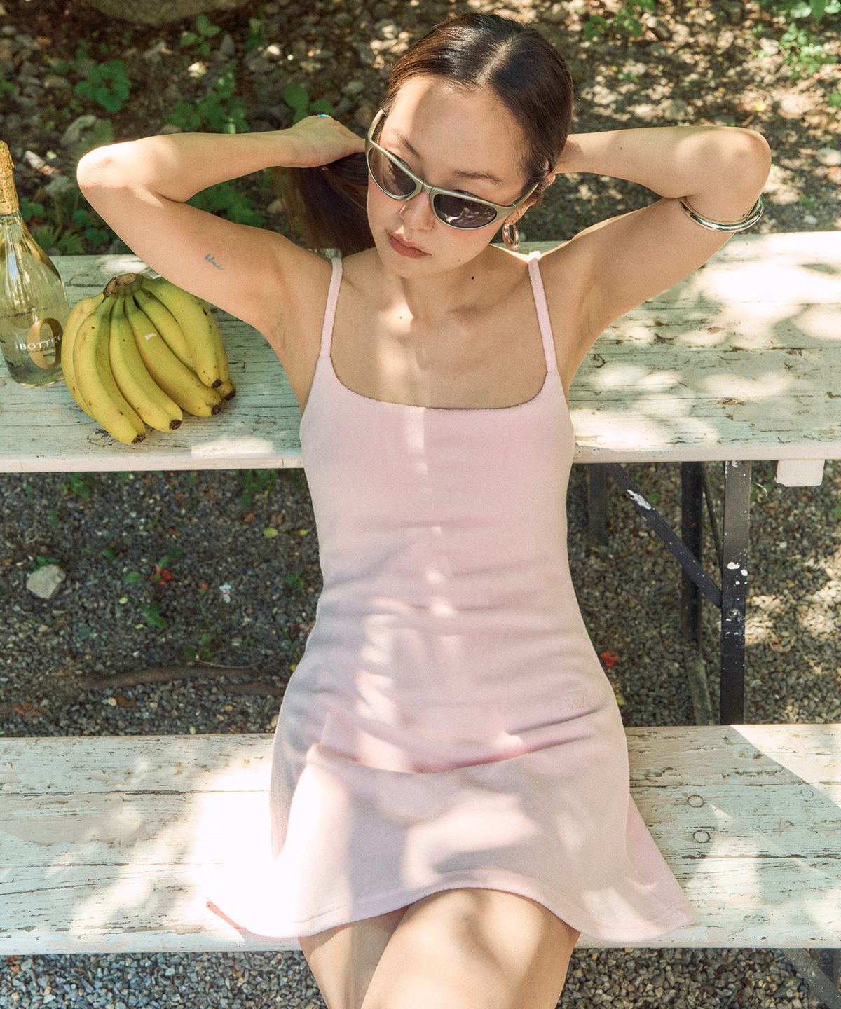 이우트(EEUT) TERRY COVER UP DRESS / LIGHT PINK