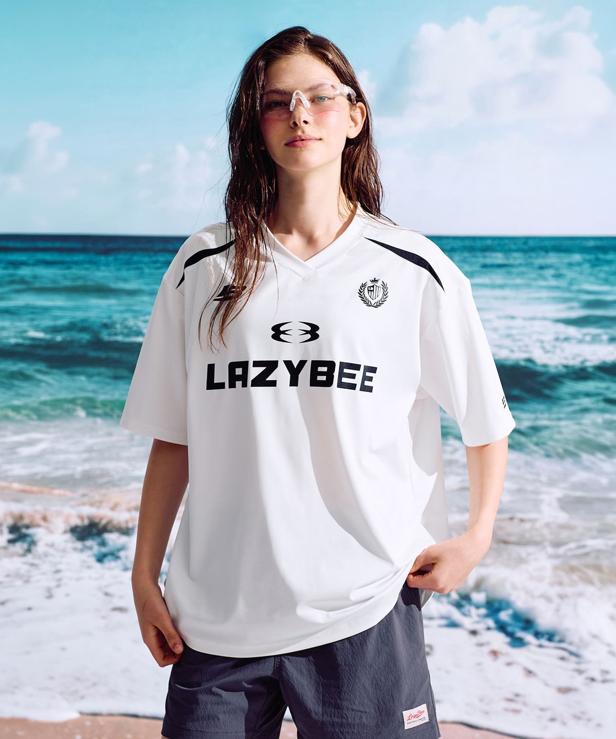 레이지비(LAZYBEE) [2PACK] 하이드로 메쉬 퍼포먼스 오버핏 남여공용 래쉬가드 반팔 져지 (4컬러)